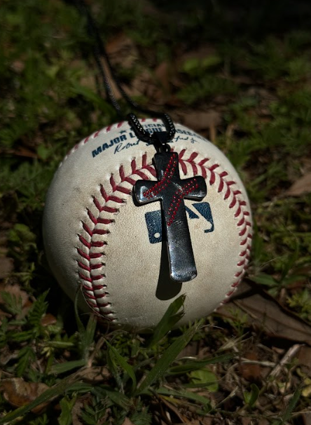 Stainless Steel Baseball Stitched Cross