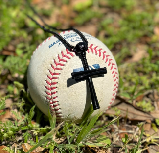 Black Baseball Cross