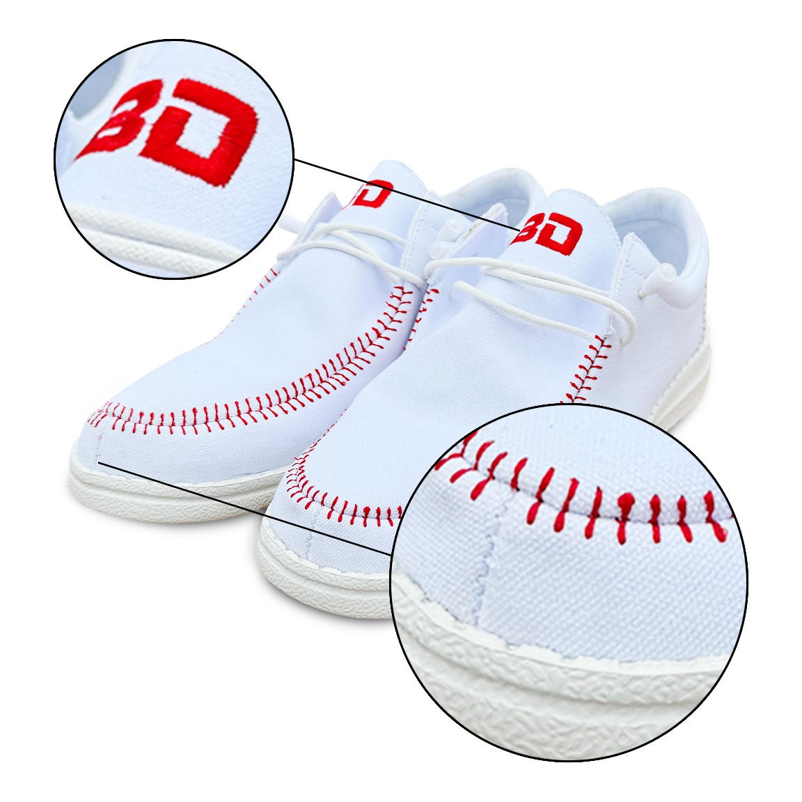 Baseball Stitched Casual Canvas Shoe